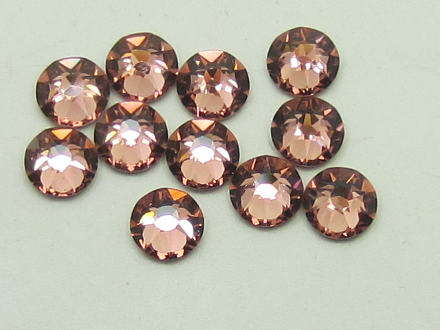 1 Gross 12ss BLUSH ROSE STAR BRIGHT FLATBACK  Rhinestones